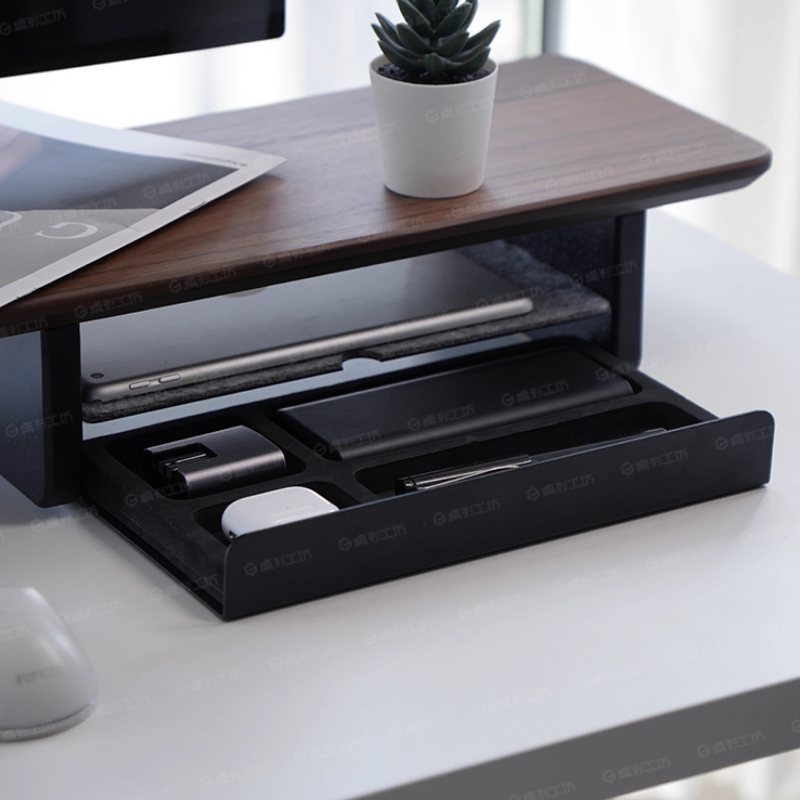 Desk Setup Office - Supporto per monitor Riser Cassetti portaoggetti