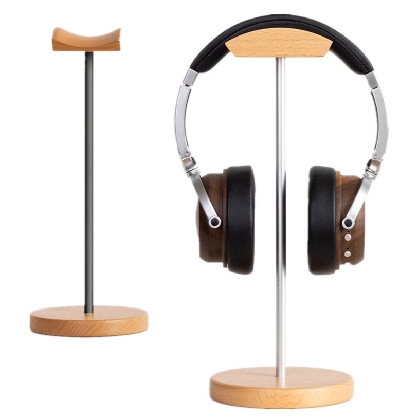 Desk Setup Gaming - Supporto per Cuffie in Legno di