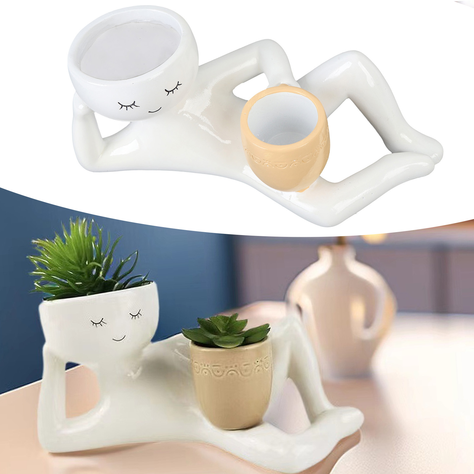 Desk Setup Plant - Vaso succulento Vaso da fiori creativo