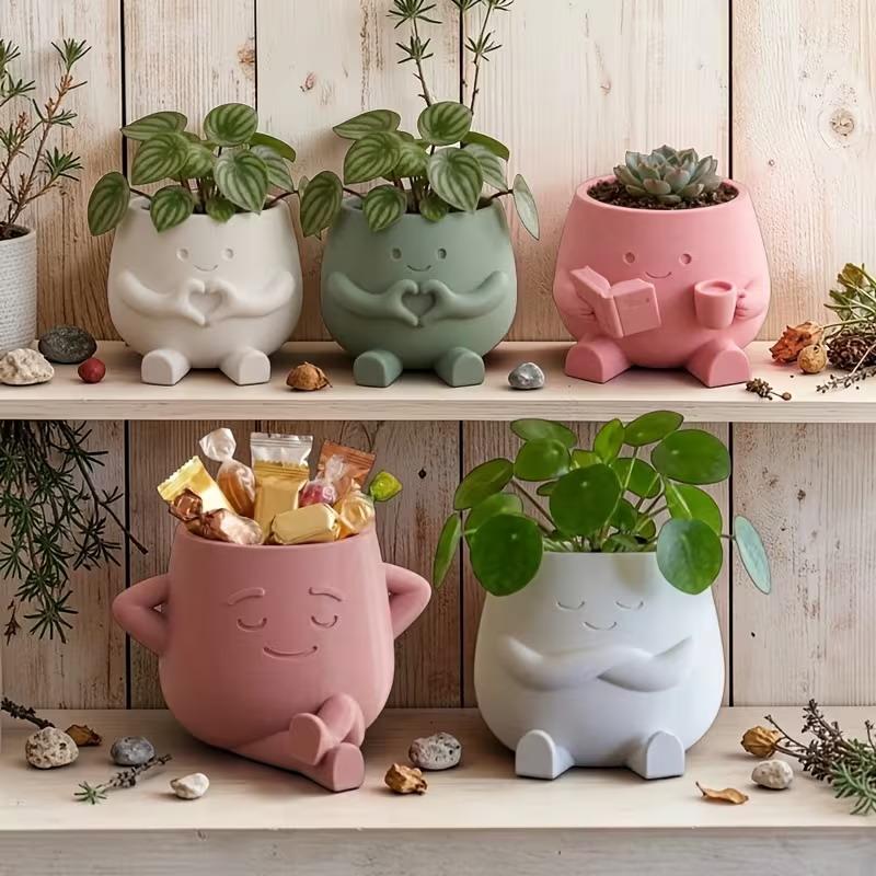 Desk Setup Plant - Vaso per Fiori a Forma di