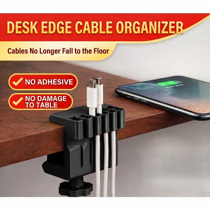 Desk Setup Equipment - 3 clip organizer per cavi da