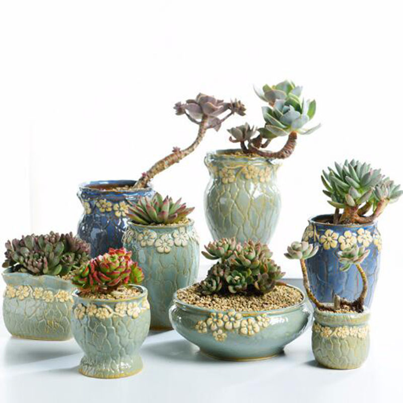 Desk Setup Plant - Piante succulente Vaso di Fiori di
