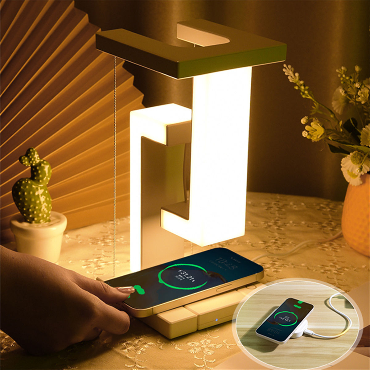 Led Desk Light Usb - Lampada da scrivania galleggiante con caricatore