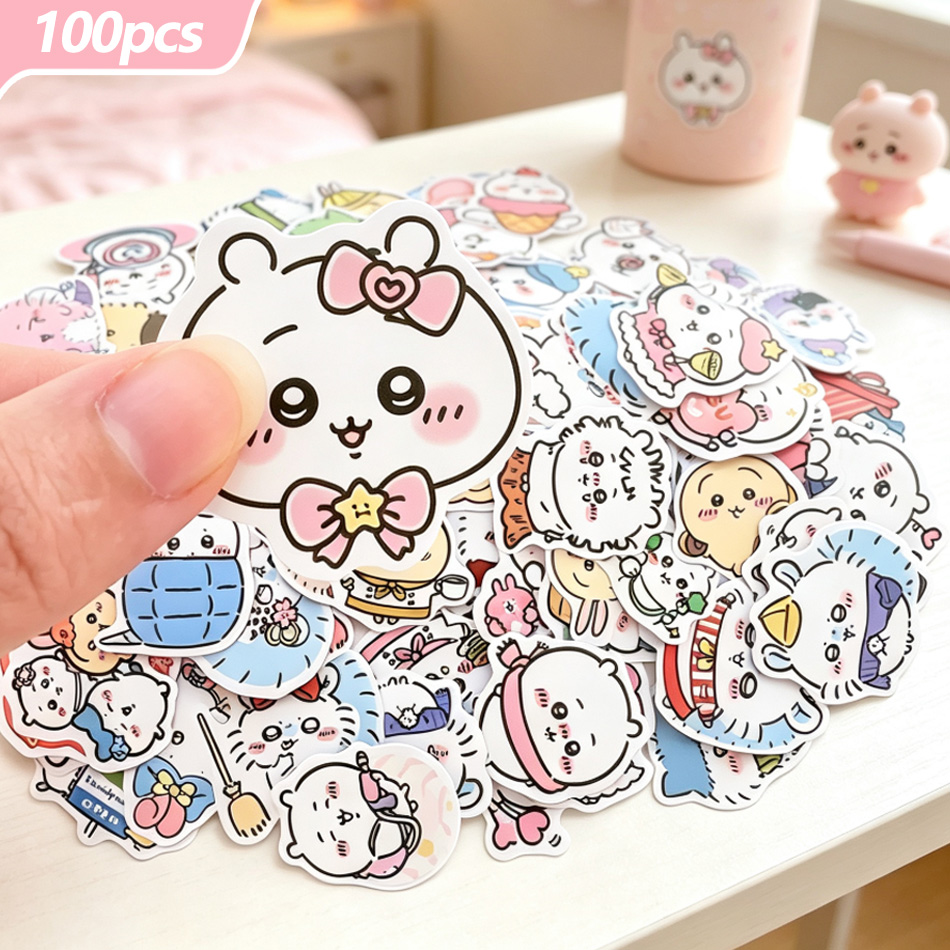 Desk Setup Room - 100 Adesivi Kawaii Chiikawa, Decorazioni per