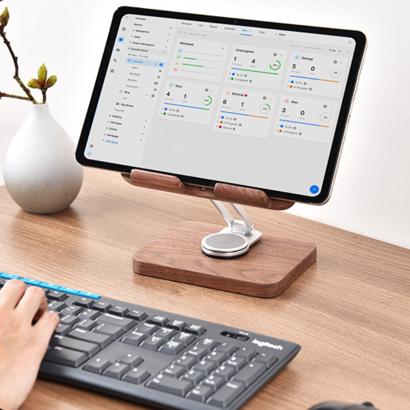 Supporto per iPad in Noce Nero - Desk Setup With Ipad recensione e prezzo