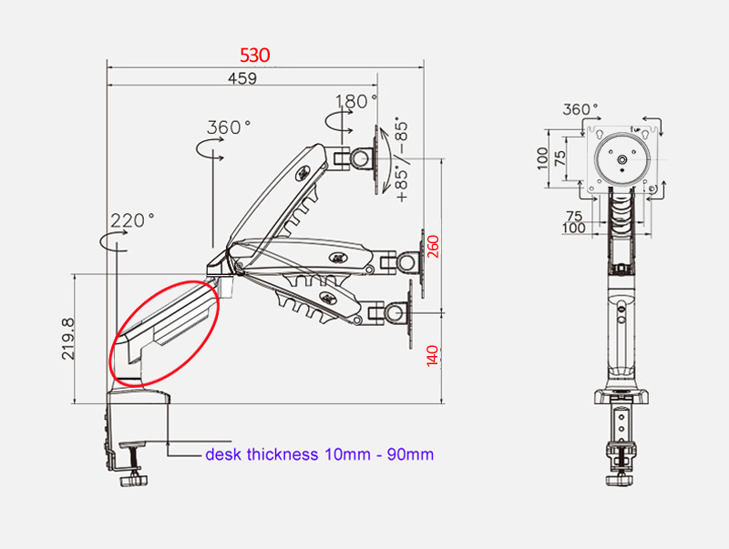 NUOVO NB F80 Supporto da Scriv - Desk Setup Monitor Arm recensione e prezzo