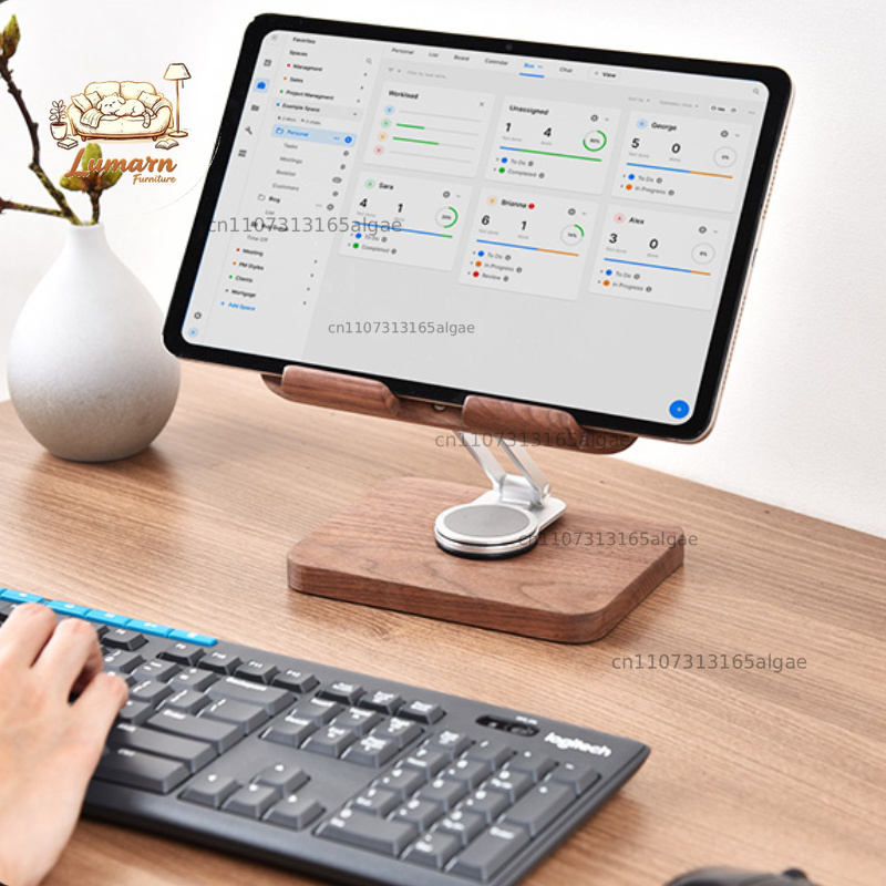 Supporto per iPad in noce nero - Desk Setup With Ipad recensione e prezzo